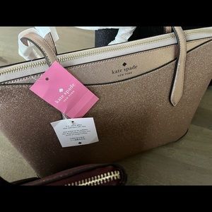 kate spade Shimmy Tote Rose Gold